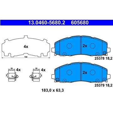 

ATE 605680 Sada brzdových destiček 13.0460-5680.2