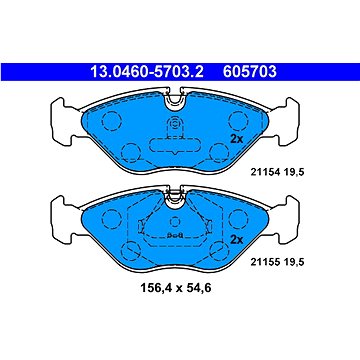 

ATE 605703 Sada brzdových destiček 13.0460-5703.2