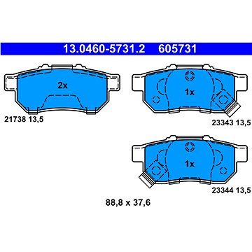

ATE 605731 Sada brzdových destiček 13.0460-5731.2