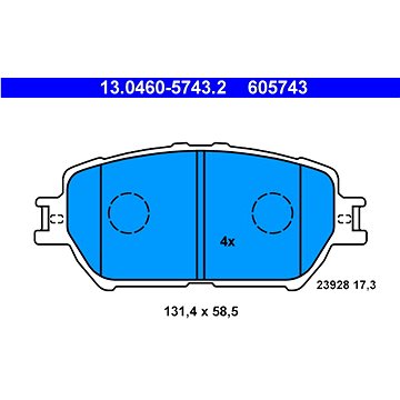 

ATE 605743 Sada brzdových destiček 13.0460-5743.2