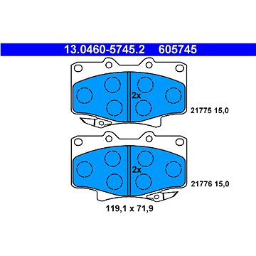 

ATE 605745 Sada brzdových destiček 13.0460-5745.2