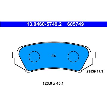 

ATE 605749 Sada brzdových destiček 13.0460-5749.2