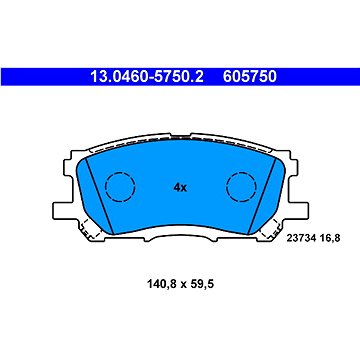 

ATE 605750 Sada brzdových destiček 13.0460-5750.2