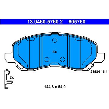 

ATE 605760 Sada brzdových destiček 13.0460-5760.2