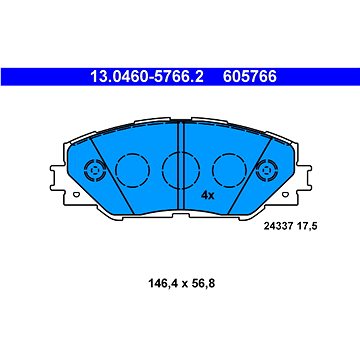 

ATE 605766 Sada brzdových destiček 13.0460-5766.2