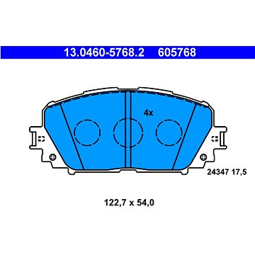 

ATE 605768 Sada brzdových destiček 13.0460-5768.2