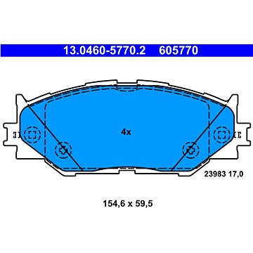 

ATE 605770 Sada brzdových destiček 13.0460-5770.2