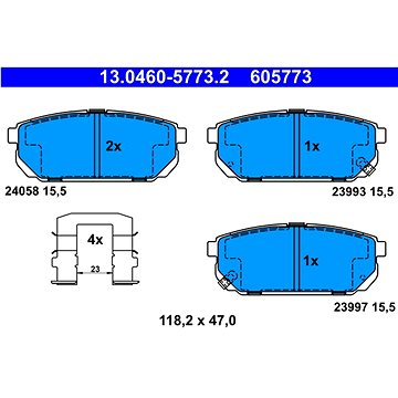 

ATE 605773 Sada brzdových destiček 13.0460-5773.2