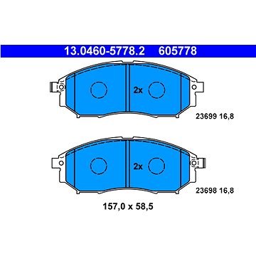 

ATE 605778 Sada brzdových destiček 13.0460-5778.2