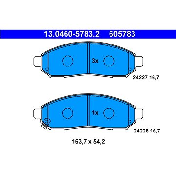 

ATE 605783 Sada brzdových destiček 13.0460-5783.2