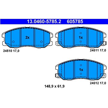 

ATE 605785 Sada brzdových destiček 13.0460-5785.2
