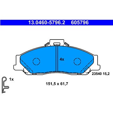 

ATE Sada brzdových destiček 13.0460-5796.2