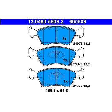 

ATE 605809 Sada brzdových destiček 13.0460-5809.2