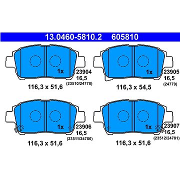 

ATE 605810 Sada brzdových destiček 13.0460-5810.2