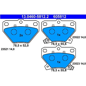 

ATE 605812 Sada brzdových destiček 13.0460-5812.2