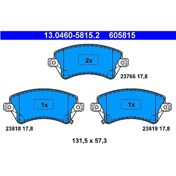 

ATE 605815 Sada brzdových destiček 13.0460-5815.2