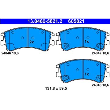 

ATE 605821 Sada brzdových destiček 13.0460-5821.2