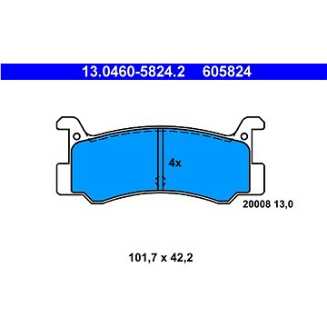 

ATE 605824 Sada brzdových destiček 13.0460-5824.2