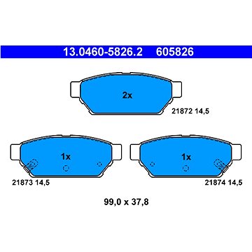 

ATE 605826 Sada brzdových destiček 13.0460-5826.2