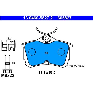 

ATE 605827 Sada brzdových destiček 13.0460-5827.2