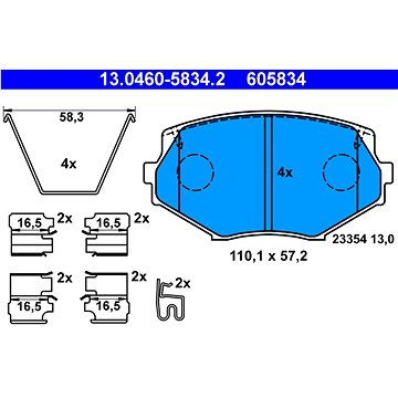 

ATE 605834 Sada brzdových destiček 13.0460-5834.2