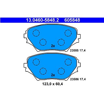 

ATE 605848 Sada brzdových destiček 13.0460-5848.2