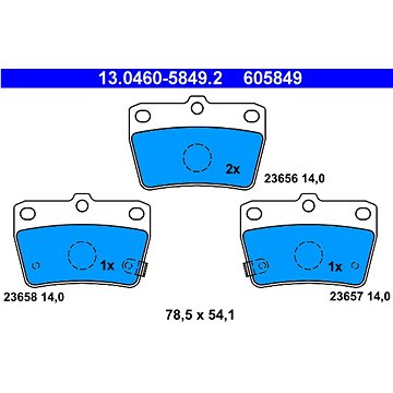 

ATE 605849 Sada brzdových destiček 13.0460-5849.2