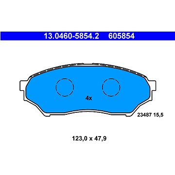 

ATE 605854 Sada brzdových destiček 13.0460-5854.2