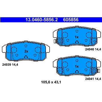 

ATE 605856 Sada brzdových destiček 13.0460-5856.2