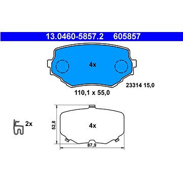 

ATE 605857 Sada brzdových destiček 13.0460-5857.2