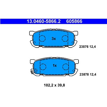 

ATE 605866 Sada brzdových destiček 13.0460-5866.2