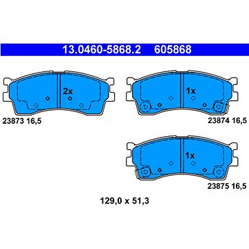 

ATE 605868 Sada brzdových destiček 13.0460-5868.2
