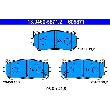 

ATE 605871 Sada brzdových destiček 13.0460-5871.2
