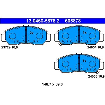 

ATE 605878 Sada brzdových destiček 13.0460-5878.2