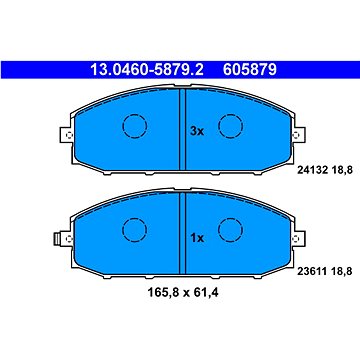 

ATE 605879 Sada brzdových destiček 13.0460-5879.2