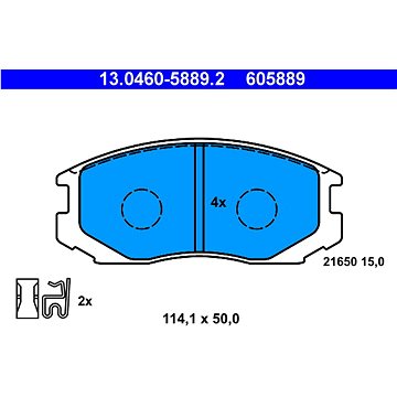

ATE 605889 Sada brzdových destiček 13.0460-5889.2