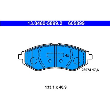 

ATE 605899 Sada brzdových destiček 13.0460-5899.2