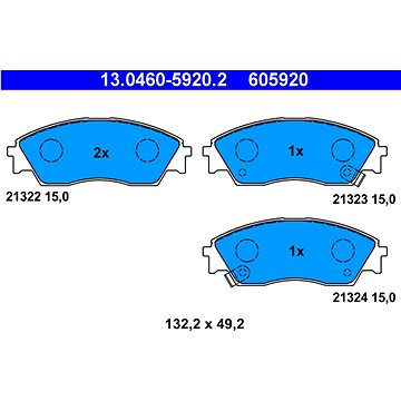 

ATE 605920 Sada brzdových destiček 13.0460-5920.2