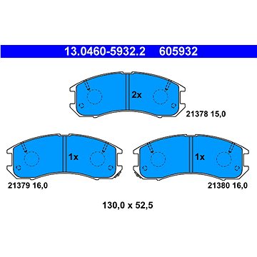 

ATE 605932 Sada brzdových destiček 13.0460-5932.2