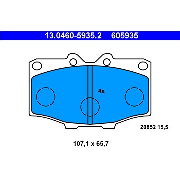 

ATE 605935 Sada brzdových destiček 13.0460-5935.2