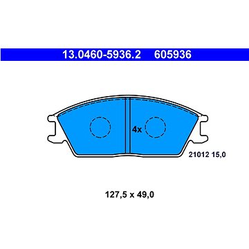 

ATE 605936 Sada brzdových destiček 13.0460-5936.2