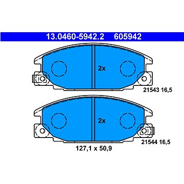 

ATE 605942 Sada brzdových destiček 13.0460-5942.2