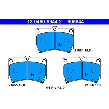 

ATE 605944 Sada brzdových destiček 13.0460-5944.2
