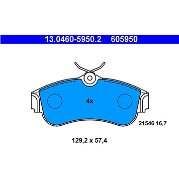 

ATE 605950 Sada brzdových destiček 13.0460-5950.2