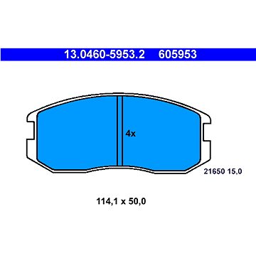 

ATE 605953 Sada brzdových destiček 13.0460-5953.2