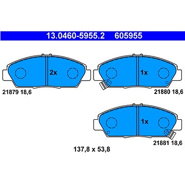 

ATE 605955 Sada brzdových destiček 13.0460-5955.2