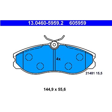 

ATE 605959 Sada brzdových destiček 13.0460-5959.2
