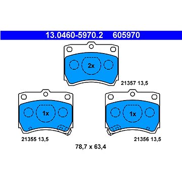 

ATE 605970 Sada brzdových destiček 13.0460-5970.2