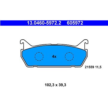 

ATE 605972 Sada brzdových destiček 13.0460-5972.2