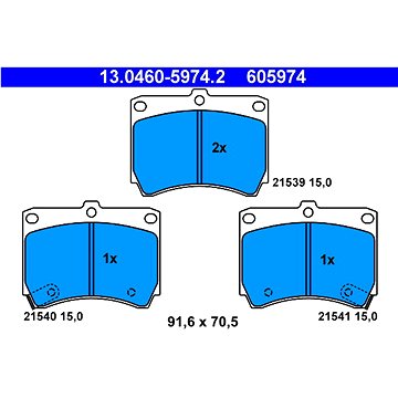 

ATE 605974 Sada brzdových destiček 13.0460-5974.2
